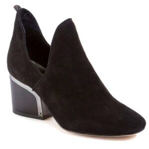 Anthropologie Latigo black suede ankle booties -Brand New With Box